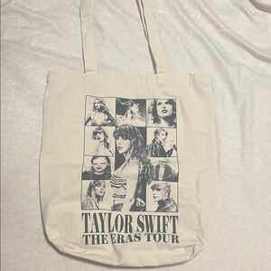 Taylor Swift The Eras Tour Cream Tote Bag